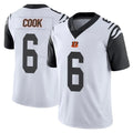 C.Bengals #6 Brian Cook Player White Color Rush Vapor Untouchable Limted Home Game STECN Stitched Jerseys