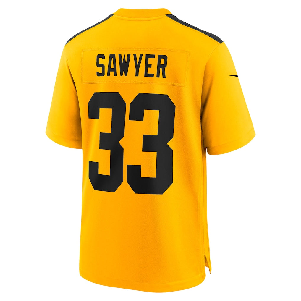 STECN P.Steelers #33 Jack Sawyer Gold Alternate Game Jersey
