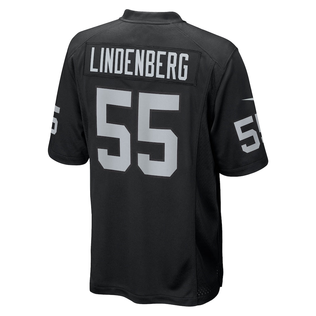 STECN LV.Raiders #55 Cody Lindenberg Black Team Game Jersey