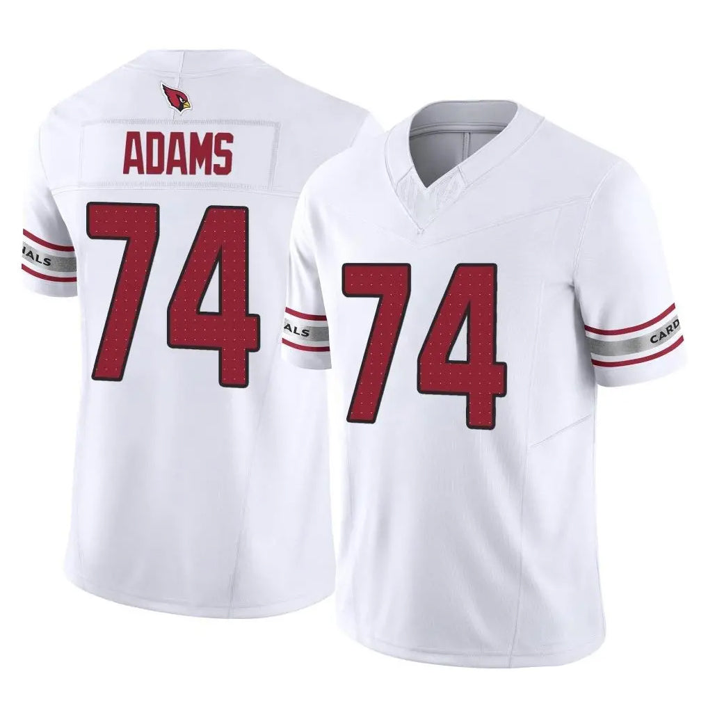 A.Cardinals #74 Isaiah Adams Player White Vapor F.U.S.E. Limited Home Game STECN Stitched Jerseys