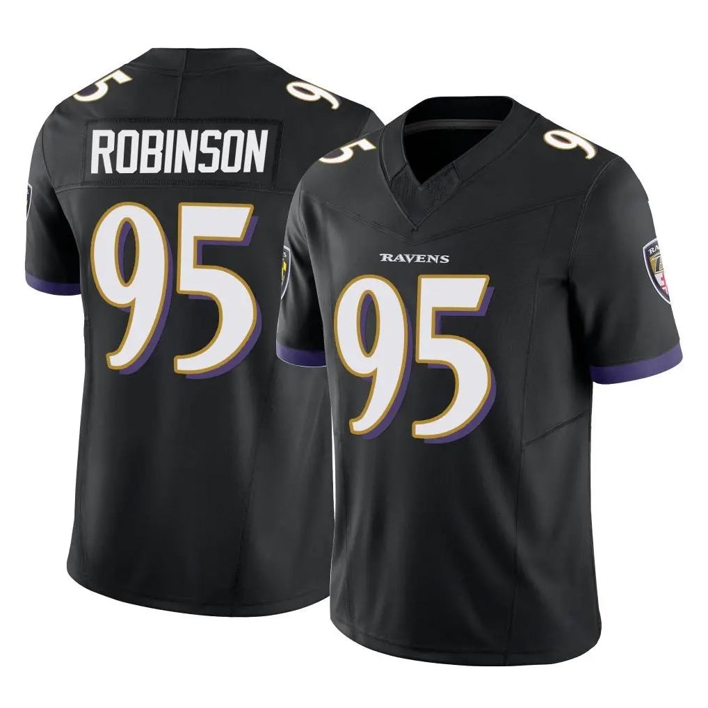 B.Ravens #95 Tavius Robinson Player Black Vapor F.U.S.E. Limited STECN Stitched Jerseys