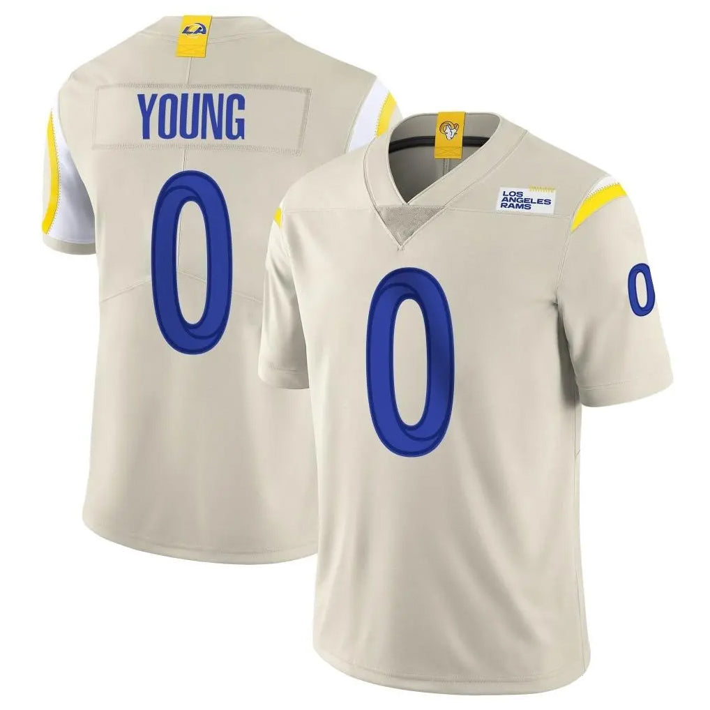 LA.Rams #0 Byron Young Player Bone Limited Vapor Home Game STECN Stitched Jerseys