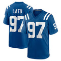 IN.Colts #97 Laiatu Latu Player Royal Home Game STECN Stitched Jerseys