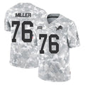 D.Lions #76 Blake Miller Player Arctic Camo Salute To Service Limited STECN Stitched Jerseys