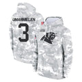 C.Panthers #3 Princely Umanmielen Player Arctic Camo Salute to Service Pullover Hoodies Limited Game STECN Stitched Jerseys