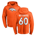 D.Broncos #60 Luke Wattenberg Player Orange Pullover Hoodie Limited STECN Stitched Jerseys