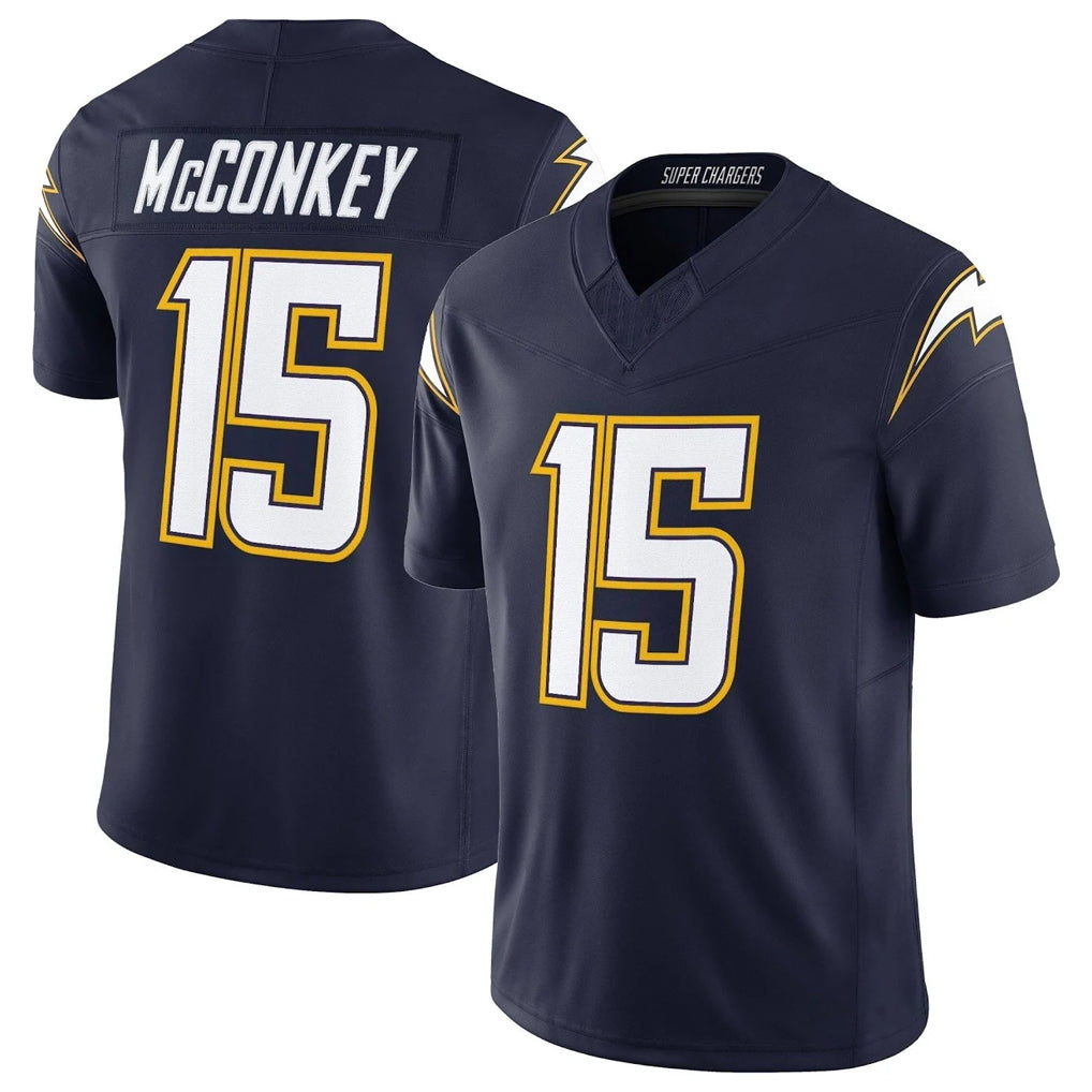 LA.Chargers #15 Ladd McConkey Player Navy Vapor F.U.S.E. Limited Home Game STECN Stitched Jerseys