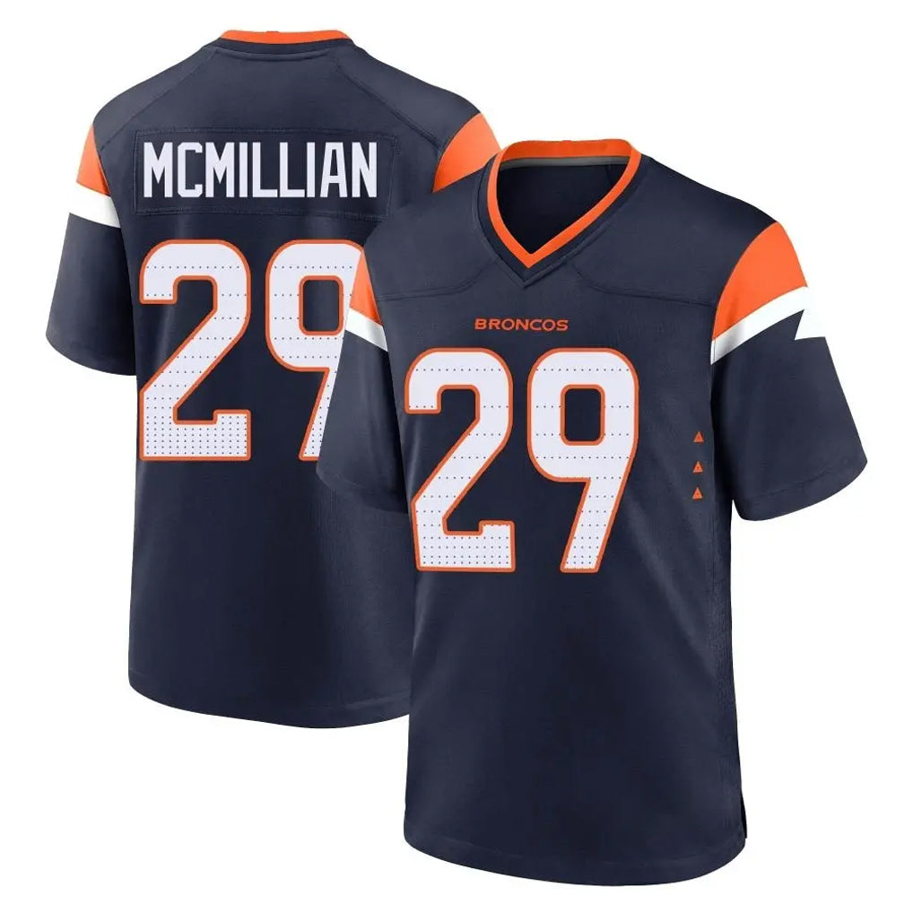 D.Broncos #29 Ja'Quan McMillian Player Navy Home Game STECN Stitched Jerseys
