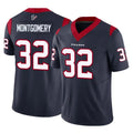 H.Texans #32 David Montgomery Player Navy Limited Vapor F.U.S.E. Home Game STECN Stitched Jerseys