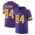 M.Vikings #84 Josh Oliver Player Purple Limited Color Rush Home Game STECN Stitched Jerseys