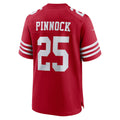 STECN SF.49ers #25 Jason Pinnock Scarlet Team Game Jersey