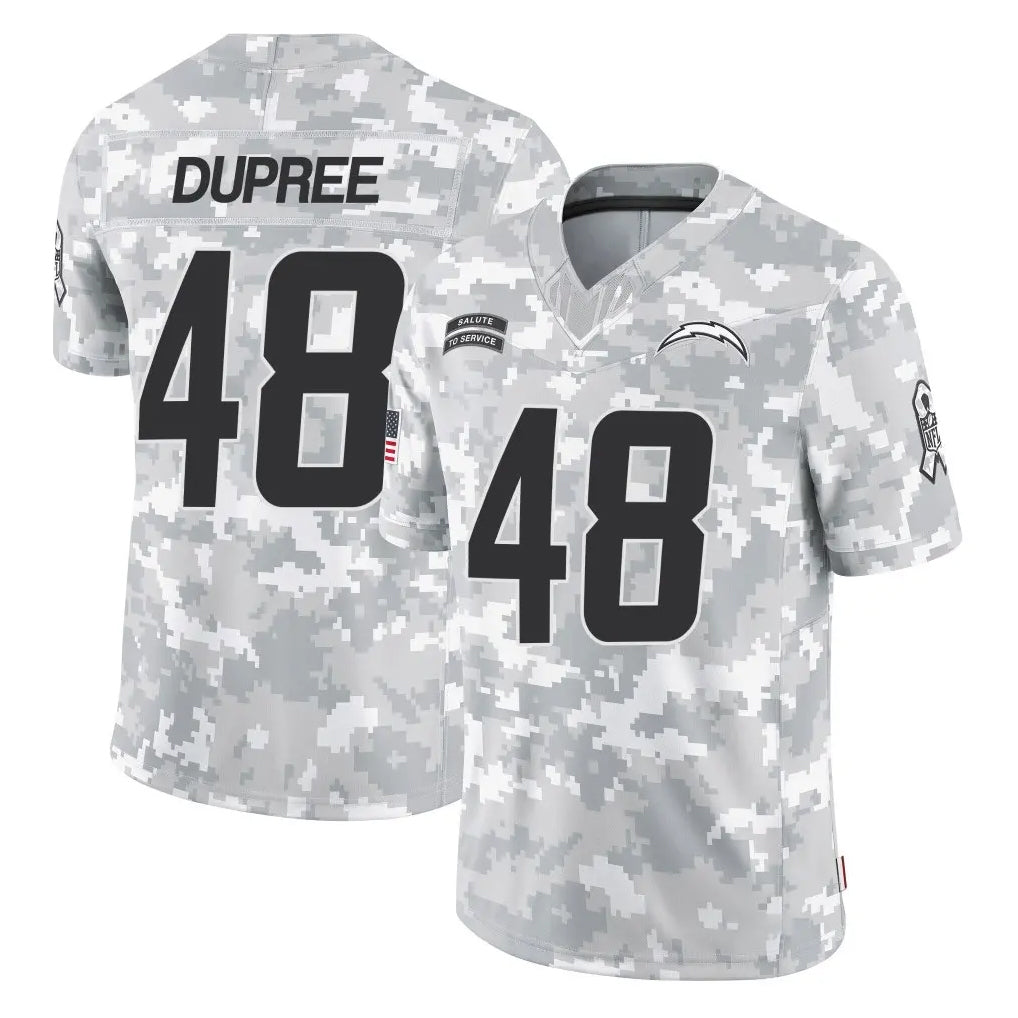 LA.Chargers #48 Bud Dupree Player Arctic Camo Salute To Service Limited Game STECN Stitched Jerseys