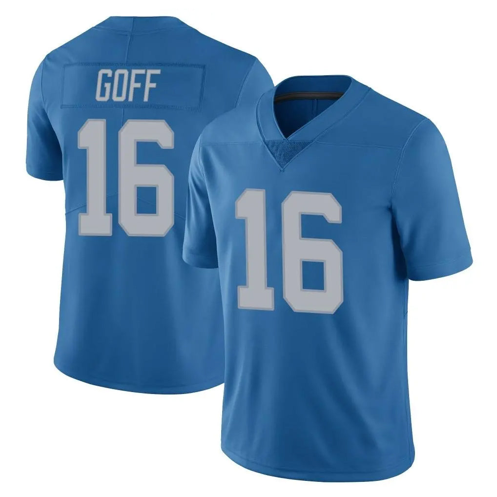D.Lions #16 Jared Goff Player Blue Limited Throwback Vapor Untouchable STECN Stitched Jerseys