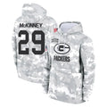 GB.Packers #29 Xavier McKinney Player Arctic Camo Salute to Service Hoodies Limited Game STECN Stitched Jerseys