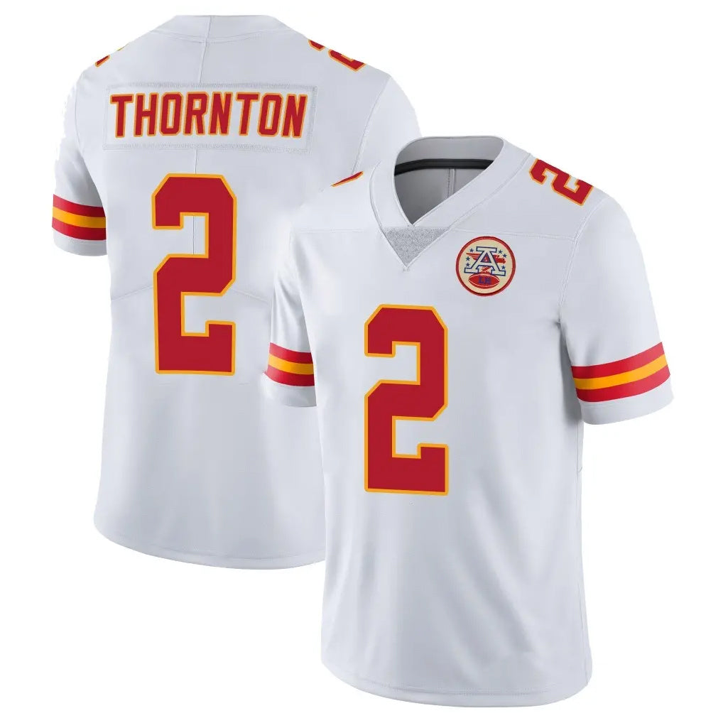 KC.Chiefs #2 Tyquan Thornton Player White Limited Vapor Untouchable Home Game STECN Stitched Jerseys