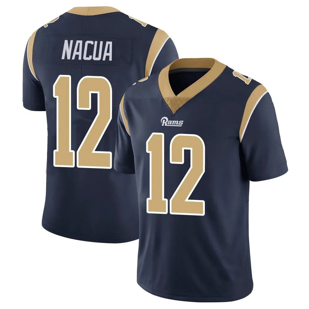 LA.Rams #12 Puka Nacua Player Navy Limited Vapor Untouchable Home Game STECN Stitched Jerseys