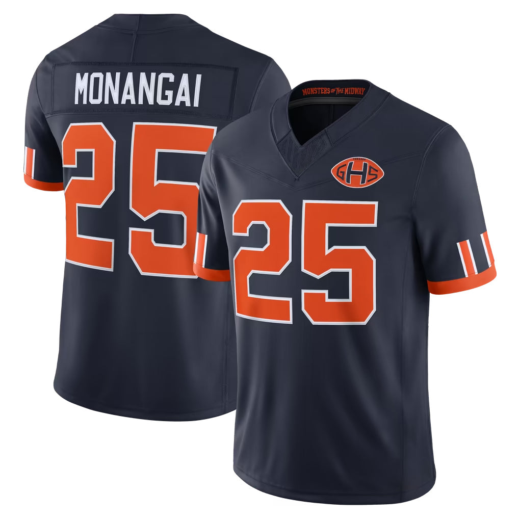 C.Bears #25 Kyle Monangai Player Navy Limited 2026 Rivalries Collection Home Game STECN Stitched Jerseys