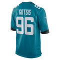 STECN J.Jaguars #96 Adam Gotsis Teal Game Jersey