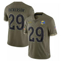 LA.Rams #29 Eric Dickerson Player Olive Salute To Service Limited STECN Stitched Jerseys
