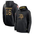 M.Vikings #16 Will Reichard Player Black Salute to Service Hoodies Limited Game STECN Stitched Jerseys