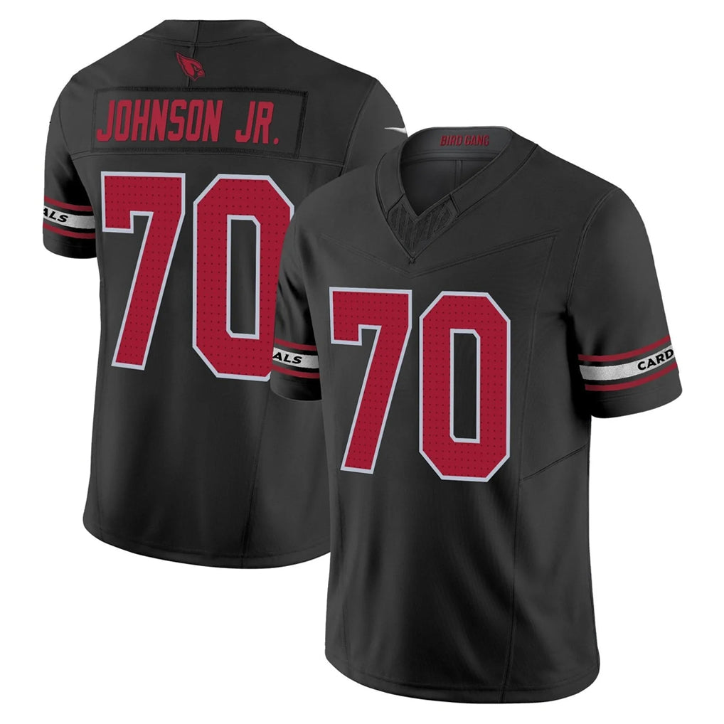 A.Cardinals #70 Paris Johnson Jr. Player Black Vapor F.U.S.E. Limited Home Game STECN Stitched Jerseys