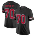 A.Cardinals #70 Paris Johnson Jr. Player Black Vapor F.U.S.E. Limited Home Game STECN Stitched Jerseys