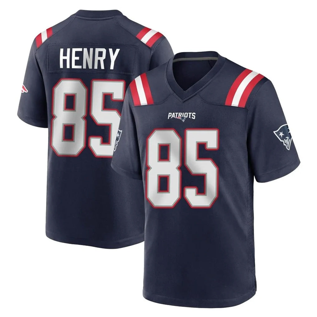 NE.Patriots #85 Hunter Henry Player Navy Home Game STECN Stitched Jerseys