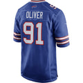 STECN B.Bills #91 Ed Oliver Royal Game Player Jersey