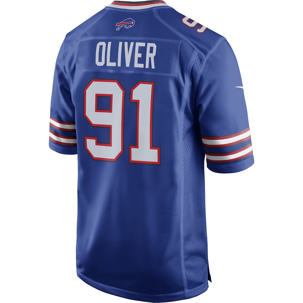 STECN B.Bills #91 Ed Oliver Royal Game Player Jersey