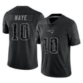 NE.Patriots #10 Drake Maye Player Black Reflective LImited Home Game STECN Stitched Jerseys