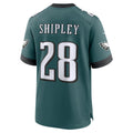 STECN P.Eagles #28 Will Shipley Midnight Green Team Game Jersey