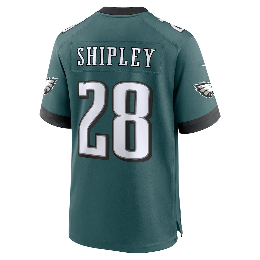 STECN P.Eagles #28 Will Shipley Midnight Green Team Game Jersey