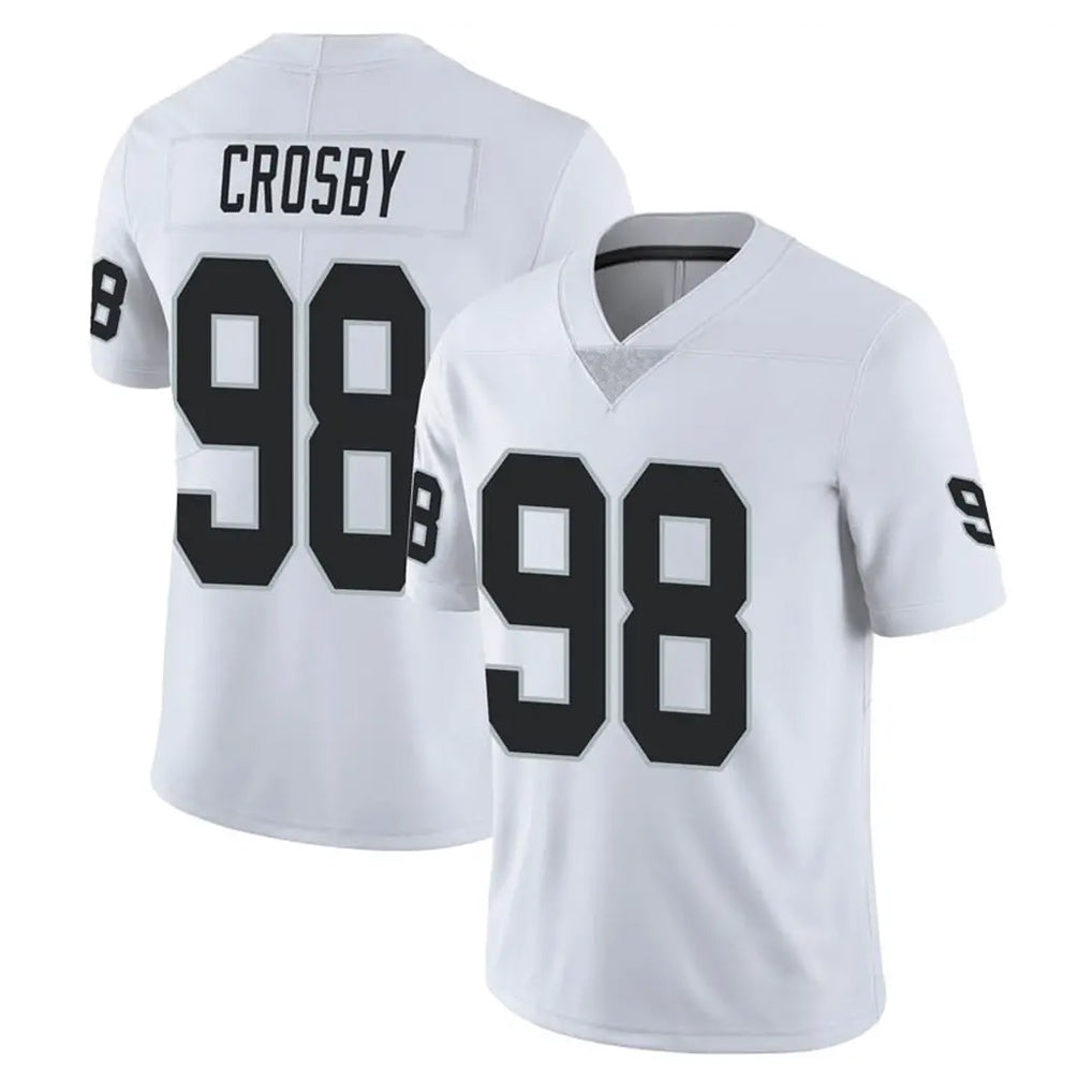 LV.Raiders #98 Maxx Crosby Player White Limited Vapor Untouchable Home Game STECN Stitched Jerseys