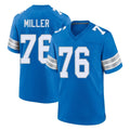 D.Lions #76 Blake Miller Player Blue Alternate Home Game STECN Stitched Jerseys
