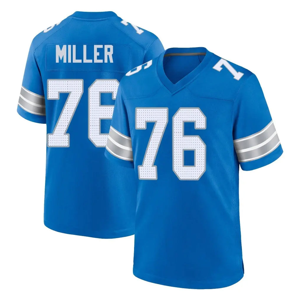 D.Lions #76 Blake Miller Player Blue Alternate Home Game STECN Stitched Jerseys