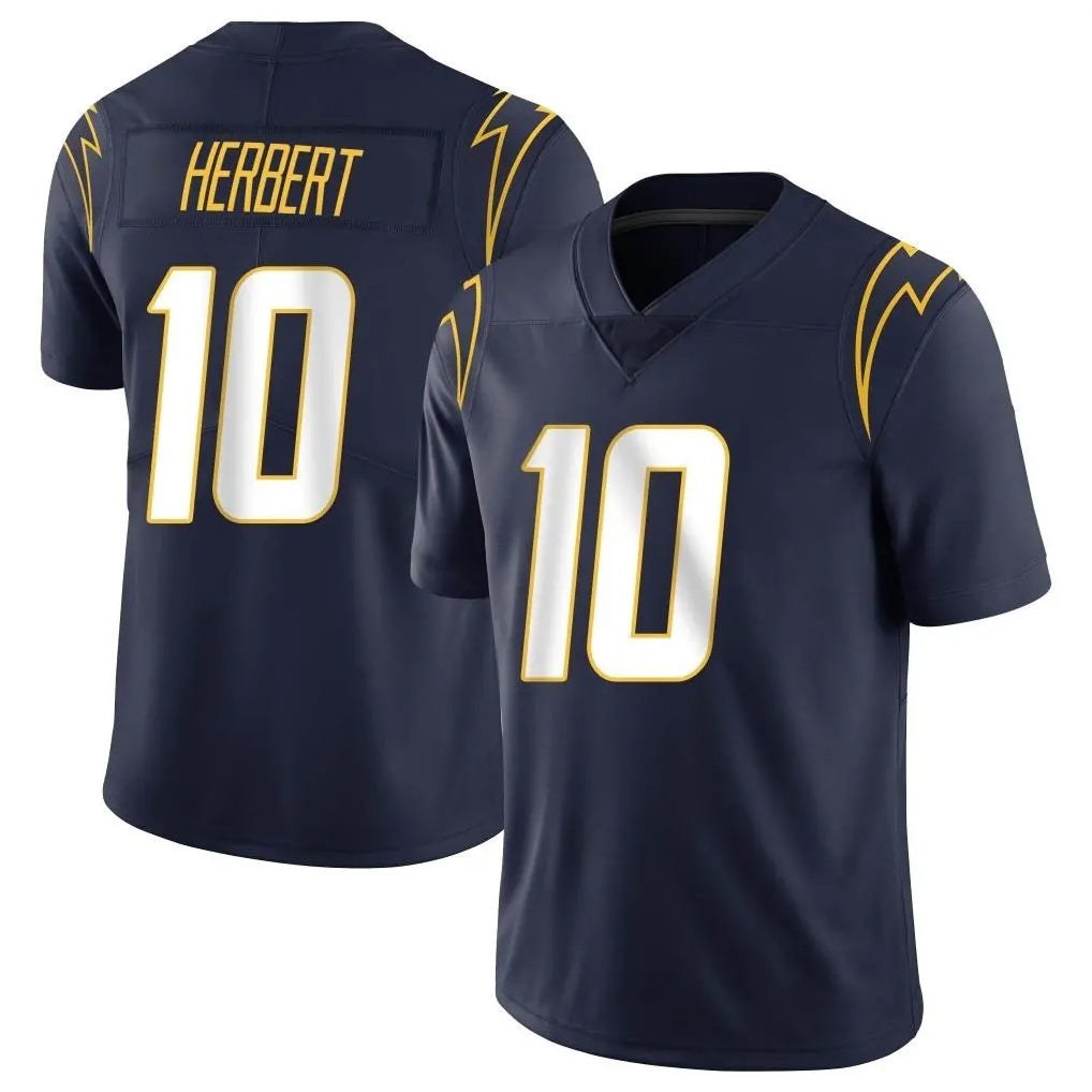 LA.Chargers #10 Justin Herbert Player Navy Limited Vapor Untouchable Home Game STECN Stitched Jerseys