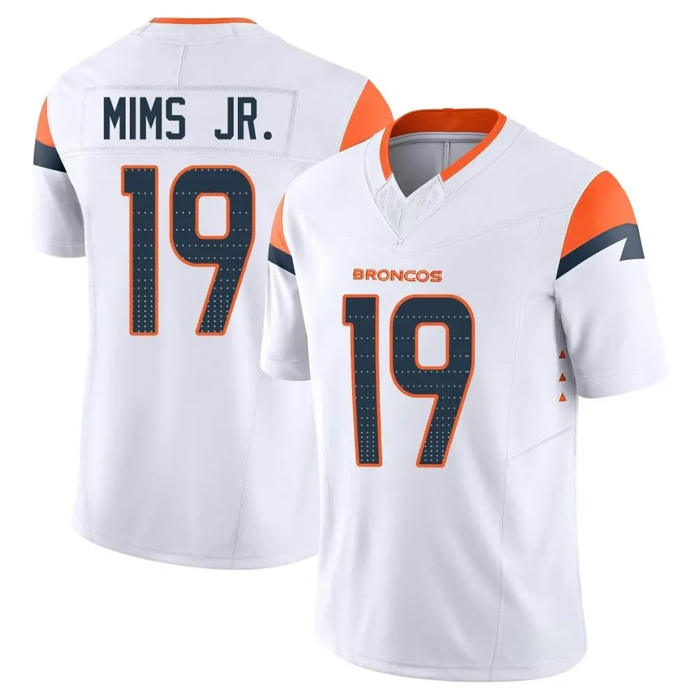 D.Broncos #19 Marvin Mims Jr. Player White Limited Vapor F.U.S.E. Home Game STECN Stitched Jerseys