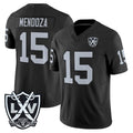 LV.Raiders #15 Fernando Mendoza Player Black 2026 Vapor Limited Home Game STECN Stitched Jerseys