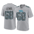 C.Panthers #68 Damien Lewis Player Gray Atmosphere Fashion Game STECN Stitched Jerseys