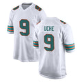 M.Dolphins #9 Joshua Uche Player White Limited Home Game STECN Stitched Jerseys
