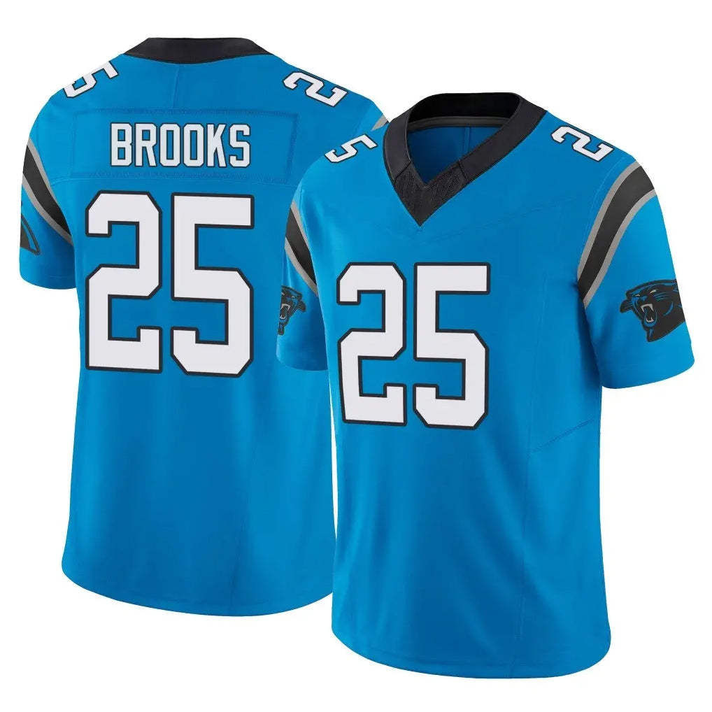 C.Panthers #25 Jonathon Brooks Player Blue Vapor F.U.S.E. Limited Home Game STECN Stitched Jerseys