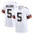 C.Browns #5 Quincy Williams Player White Home Game STECN Stitched Jerseys