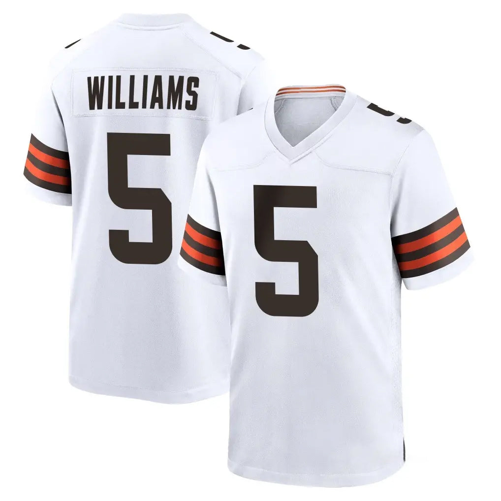 C.Browns #5 Quincy Williams Player White Home Game STECN Stitched Jerseys