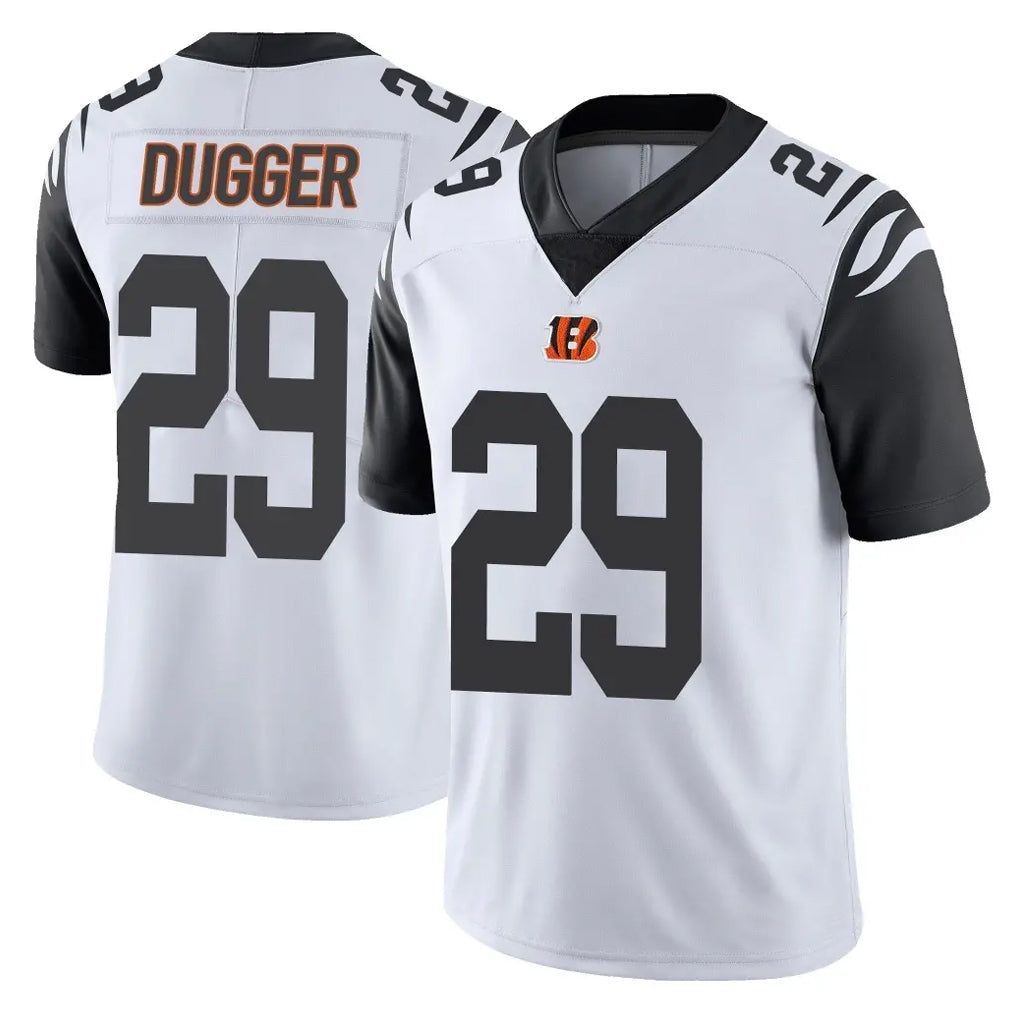 C.Bengals #29 Kyle Dugger Player White Color Rush Vapor Untouchable Limted Home Game STECN Stitched Jerseys