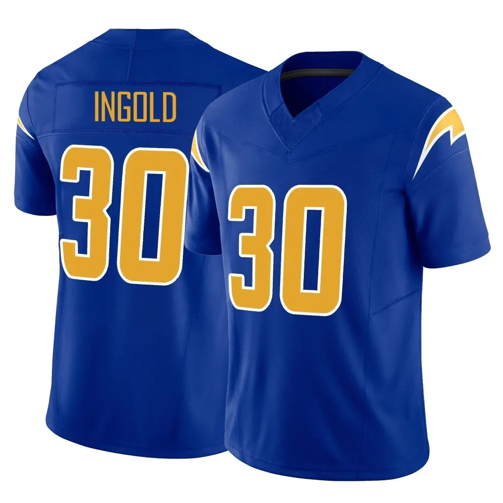 LA.Chargers #30 Alec Ingold Player Royal Limited Vapor F.U.S.E. Home Game STECN Stitched Jerseys
