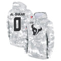 H.Texans #0 Azeez Al-Shaair Player Arctic Camo Salute to Service Hoodies Limited Game STECN Stitched Jerseys