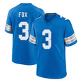 D.Lions #3 Jack Fox Player Blue Alternate Home Game STECN Stitched Jerseys