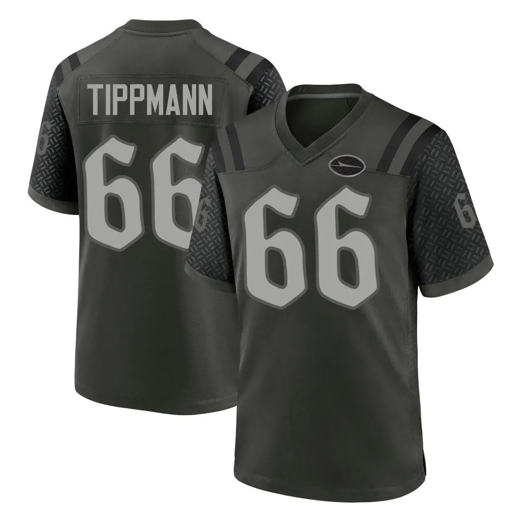 NY.Jets #66 Joe Tippmann Player Green 2025 Rivalries Collection Home Game STECN Stitched Jerseys