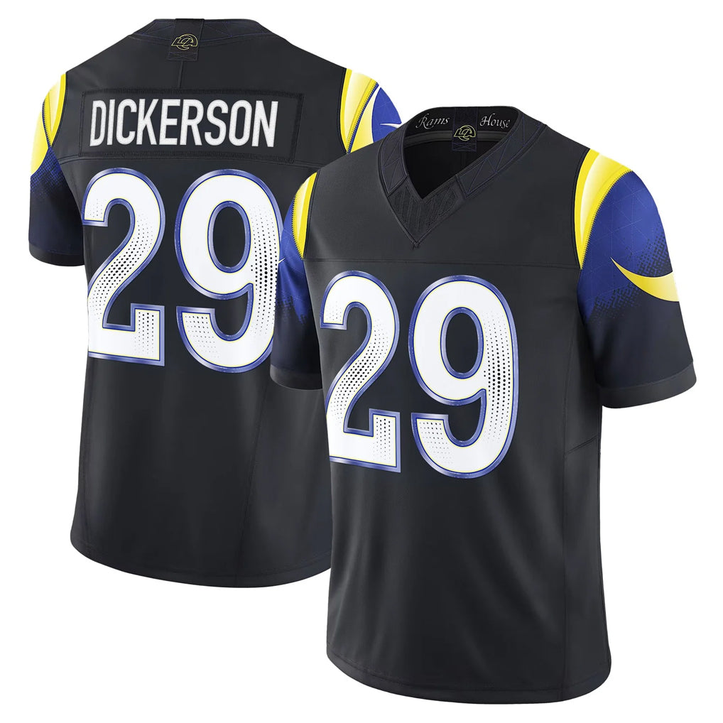LA.Rams #29 Eric Dickerson Player Black Rivalries Vapor Limited STECN Stitched Jerseys