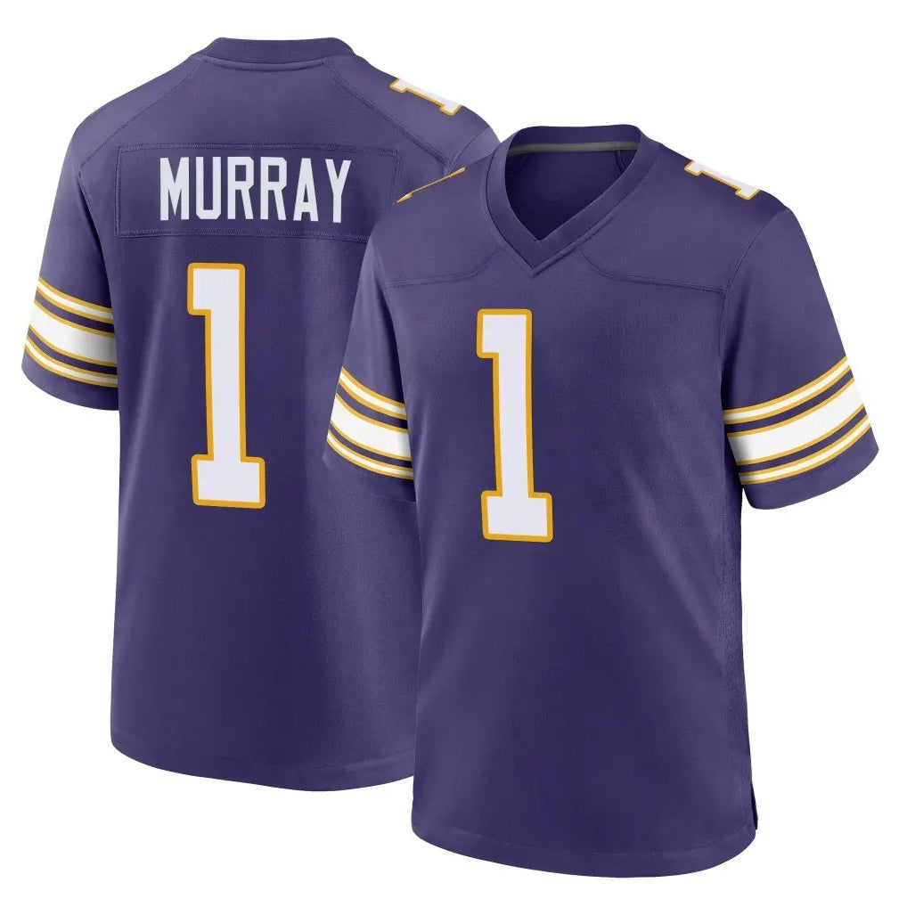 M.Vikings #1 Kyler Murray Player Purple Classic Home Game STECN Stitched Jerseys